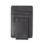 Black men's RFID money clip wallet