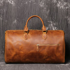 Brown men's carry-on bag, interior view