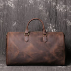 Dark brown men's carry-on bag, another angle