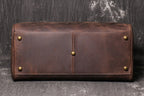 Dark brown men's carry-on bag, leather grain