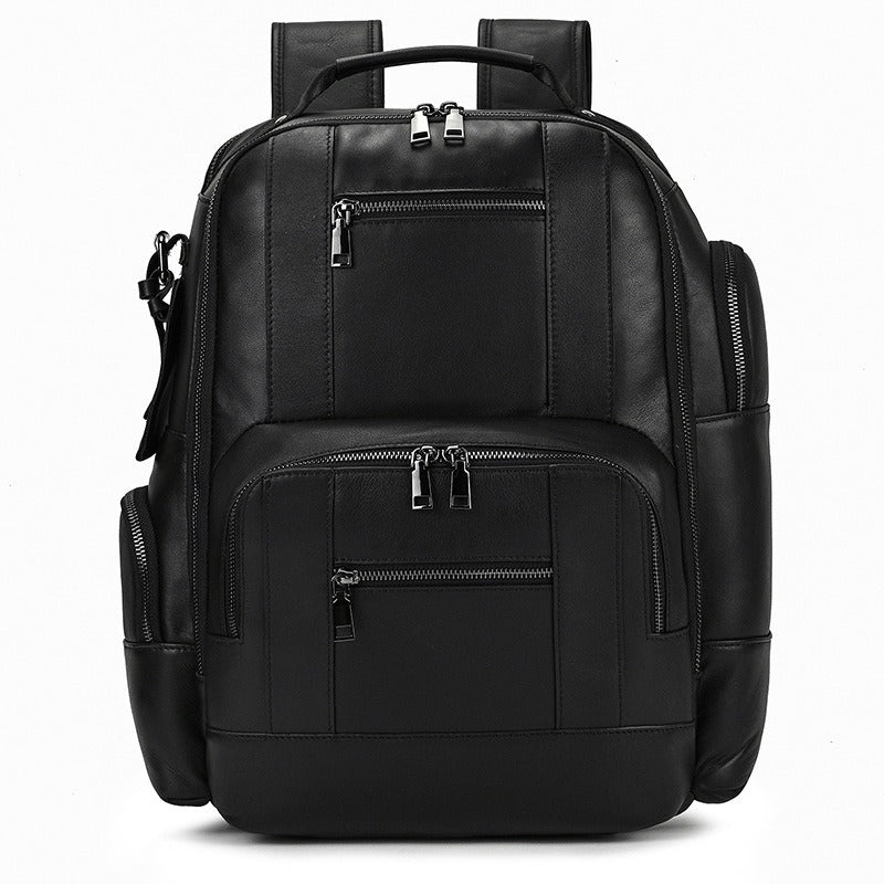 Black college backpack, another angle