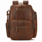Vintage brown men's college backpack
