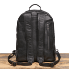 Black men's computer backpack, interior view