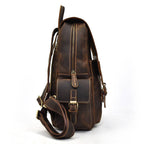 Dark brown men's daypack, another angle