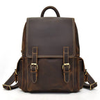 Dark brown men's daypack, interior view