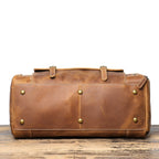 Brown men's gym bag, interior view