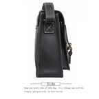 Black men's messenger bag, interior view