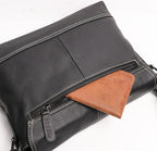Black men's messenger bag, another angle