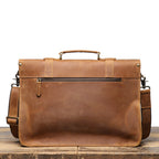 Brown men's office bag, interior view