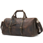 Brown-black men's overnight bag, another angle