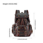 Leather rucksack, hardware detail