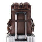 Leather rucksack, back view