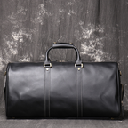 Black men's travel bag, side view