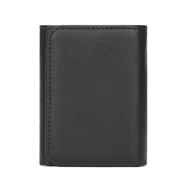 Black men's trifold wallet, interior view