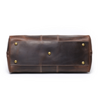Dark brown men's weekend bag, handle detail