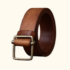 mens-no-hole-brown-leather-belt