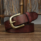 Red The Settler men's leather belt