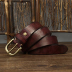 Red The Settler men's leather belt