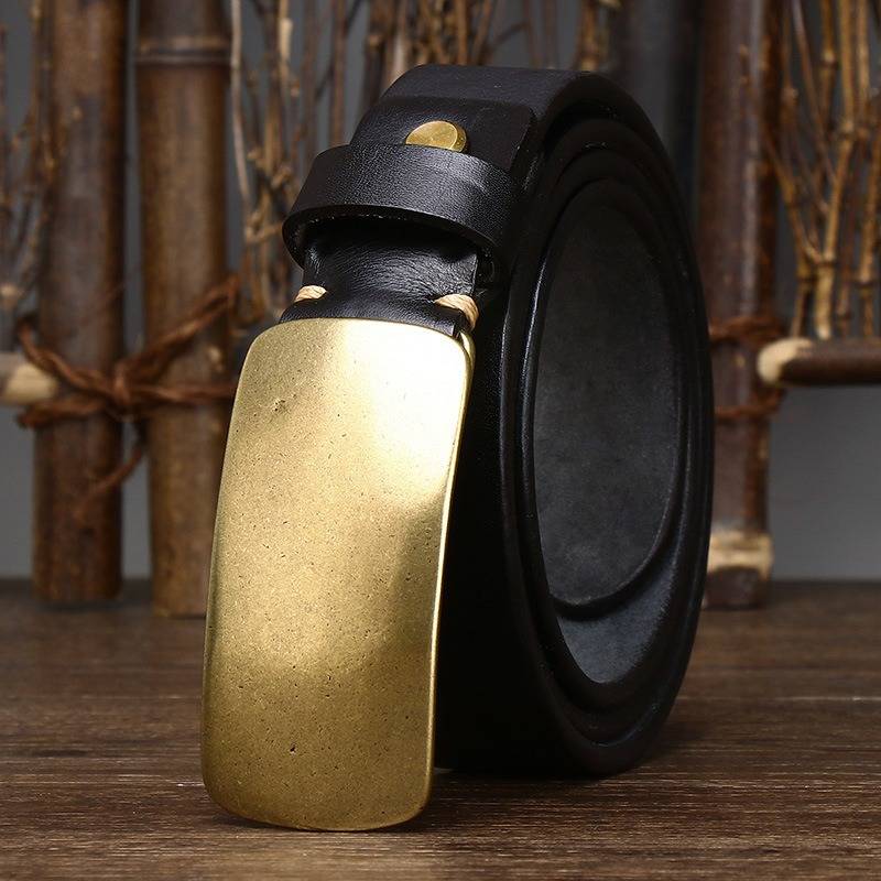 Black The Marshal men's leather belt