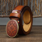 Brown The Sheriff men's leather belt