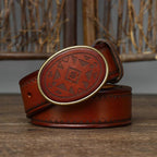 Brown The Sheriff men's leather belt