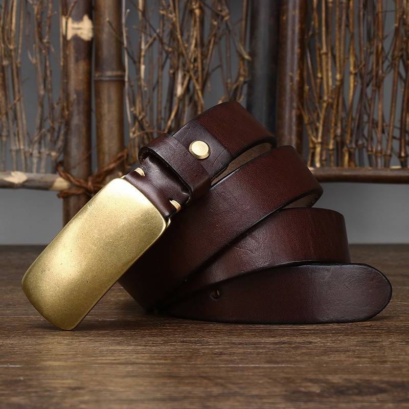 Dark Brown The Marshal men's leather belt