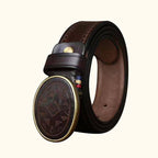 Dark Brown The Sheriff men's leather belt