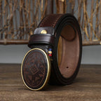 Dark Brown The Sheriff men's leather belt