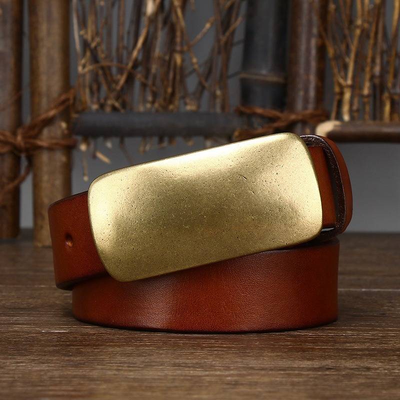 Red Brown The Marshal men's leather belt