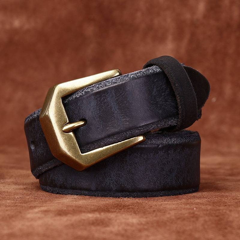 Black The Homesteader men's leather belt