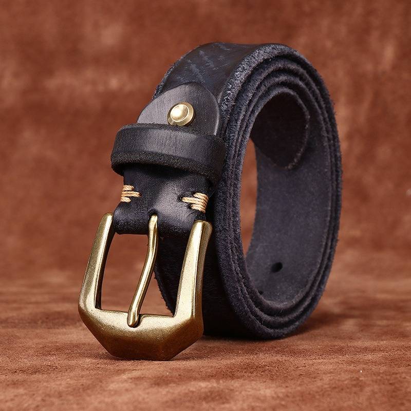 Black The Homesteader men's leather belt