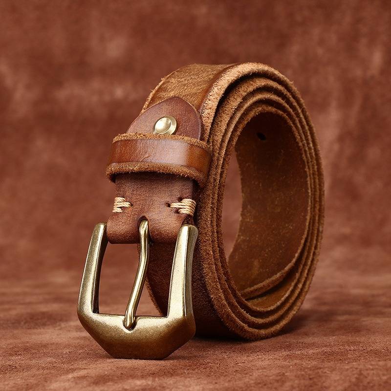 Brown The Homesteader men's leather belt