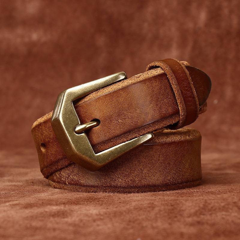 Brown The Homesteader men's leather belt