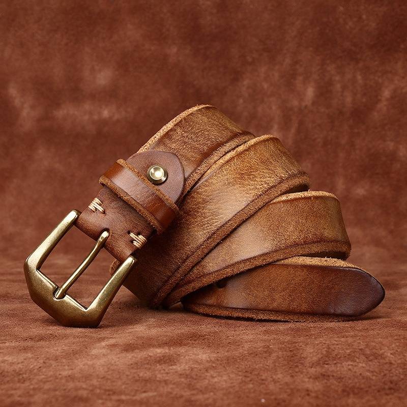 Brown The Homesteader men's leather belt