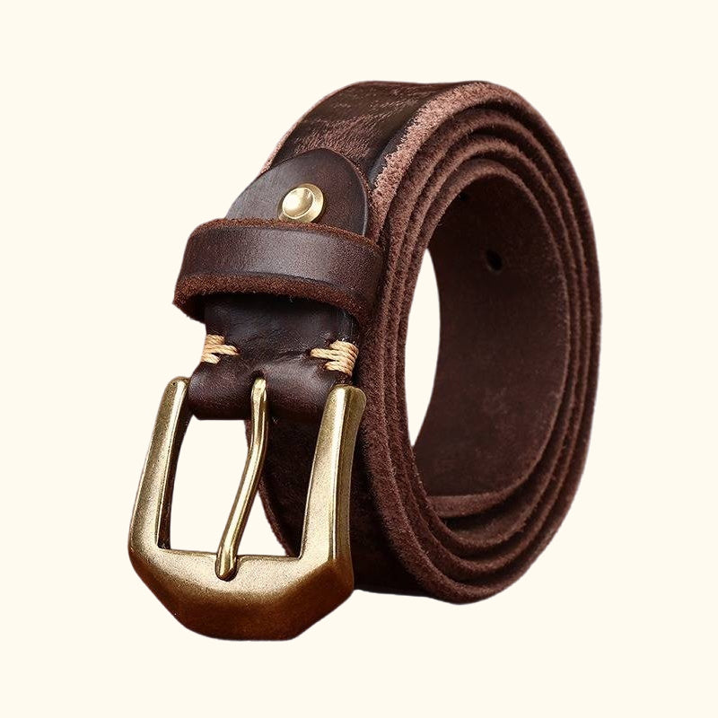 Dark Brown The Homesteader men's leather belt