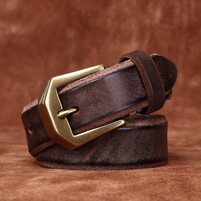 Dark Brown The Homesteader men's leather belt