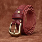 Red The Homesteader men's leather belt