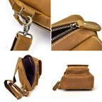 Harbor mini sling bag, Brown leather