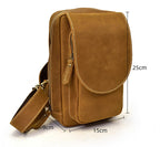 Harbor mini sling bag, Brown leather