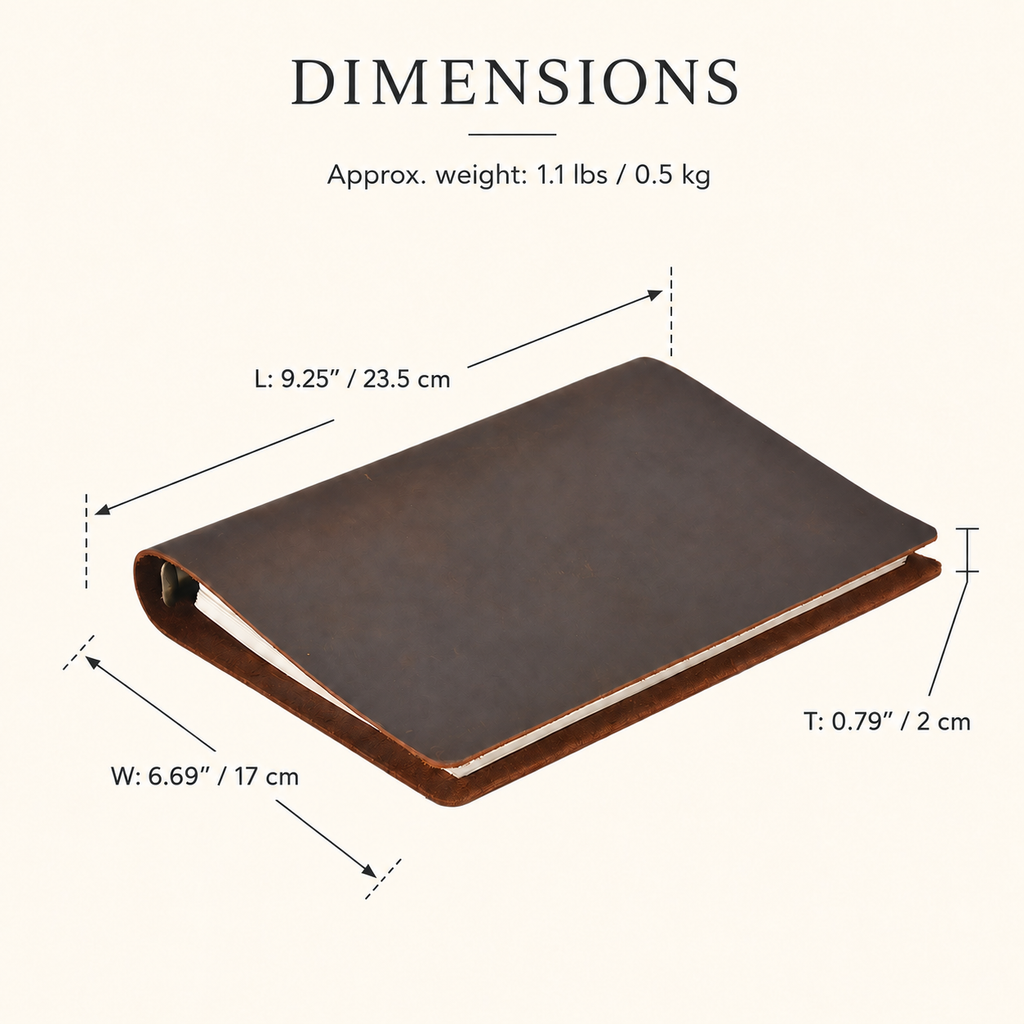 Statesman refillable leather journal
