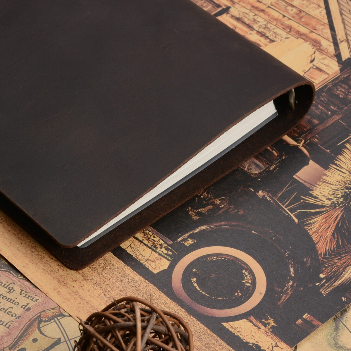 Statesman refillable leather journal