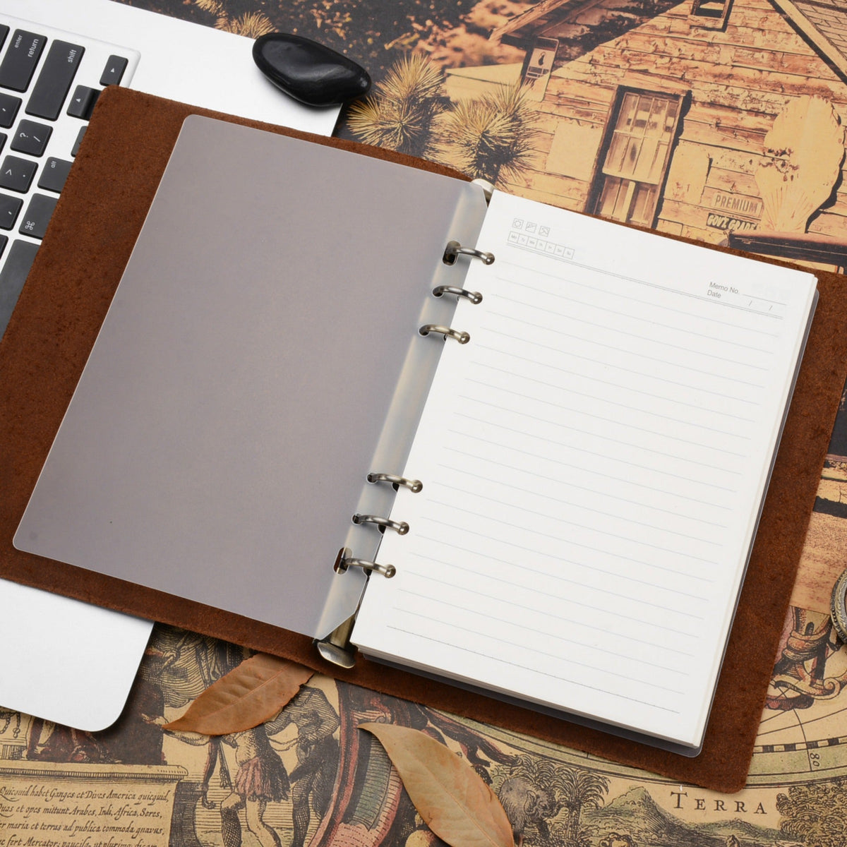 Statesman refillable leather journal