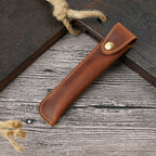 Slim leather sleeve for a single pen
