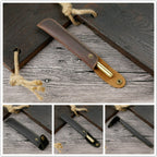 Distressed leather pen case, slim single-pen fit
