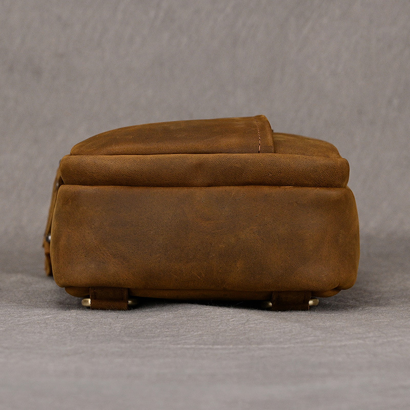 Envoy leather sling pouch, Brown leather