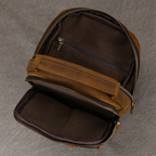 Envoy leather sling pouch, Brown leather