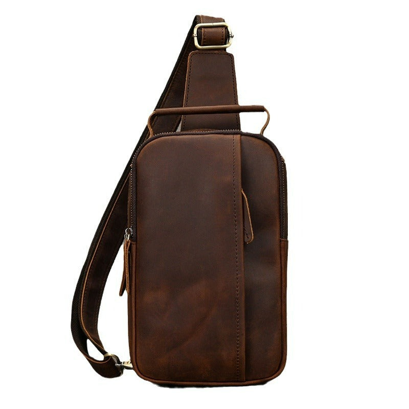 Envoy leather sling pouch, Vintage Brown leather