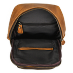 Drover utility sling bag, Tan leather