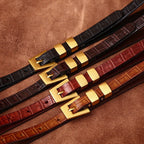 Brown women's belt, full length