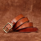 Brown women's belt, side view